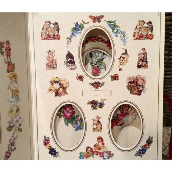 Vintage Victorian Photo Album w/ Ribbon Tie, Hardcover, EUC - Picture 7 of 10